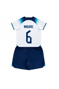 England Harry Maguire #6 Babyklær Hjemme Fotballdrakt til barn VM 2022 Korte ermer (+ Korte bukser)